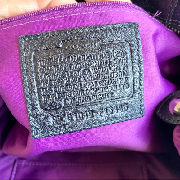 Coach Black Leather Ashley Handbag - Picture 9 of 9